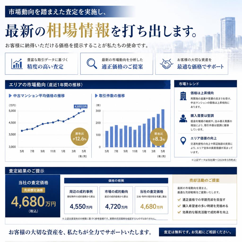 市場価格に基づく透明性のある査定
